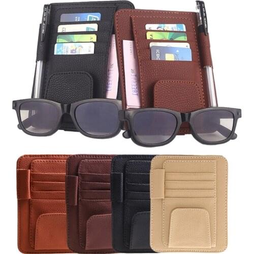 Car Auto Sun Visor Point Pocket Organizer Pouch Bag Card Glasses Storage Holder Car-styling IC Card Holder Sunshade Bag