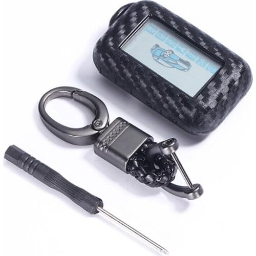 Carbon Fiber Silicone Key Cases For Starline B95 B94 B92 B64 B62 X96 Two Way Car Alarm LCD Remote Control Transmitter Outer Shel