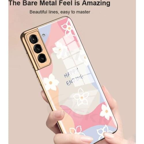 GKK Luxury Tempered Glass Case For Samsung Galaxy S21 Plus Ultra 5G Plating Edge For Samsung S21 Plus Ultra 5G Case Cover Coque