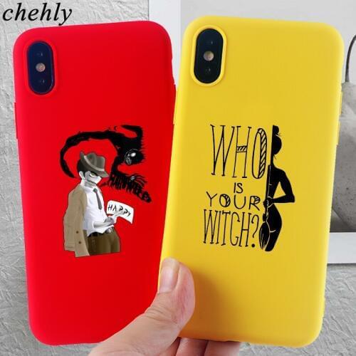 Happy Halloween Phone Case for iPhone X XR XS Max 8 7 6 S Plus Witch Cases Soft Silicone Fitted Mobile Phone Accessories Covers