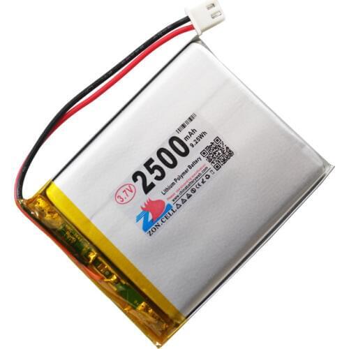 CIS 2500mAh monitoring equipment mobile phone power supply polymer battery 3.7V 554858555060