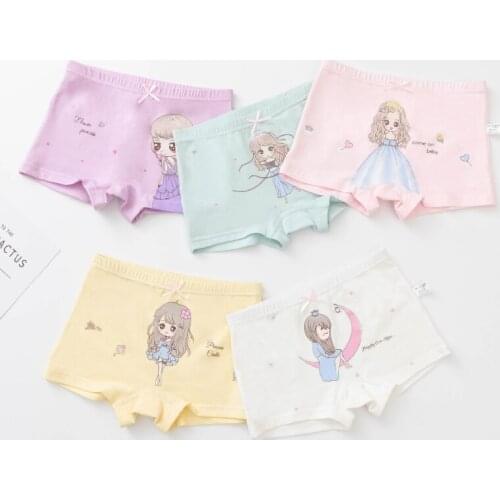 Girls Underwear Children Panties Cotton Boxer Shorts Childrens Panties Kids Underwear For 2-12 years 5 pcs