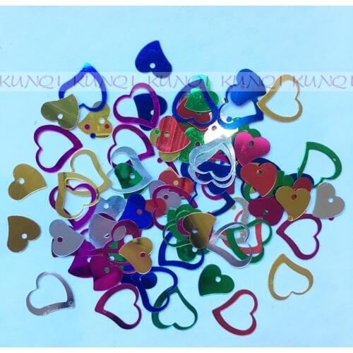 HOT ! 30g 13mm Wholesale Hollow Heat Loose Sequin Paillette Crafts Sewing ,Women Kids Diy Garment Accessories Mix Color