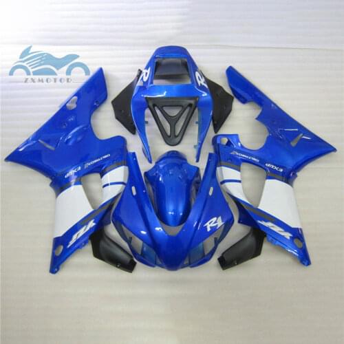High quality motorcycle fairings Kits Fit for YAMAHA YZF R1 1998 1999 YZFR1 98 99 sports racing fairing kit blue white bodywork