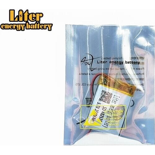 3.7V polymer lithium battery 402535 350Mah Rechargeable Li-ion Cell For GPS car recorder MP3 electronic dog MP4 MP5 Smart Watch
