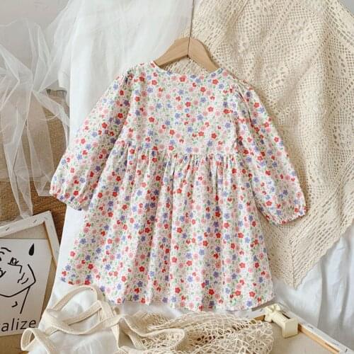 2020 Autumn Casual Solid Girls Dress Cartoon Kids Dresses For Girls High Quality Fashion Girl Clothes