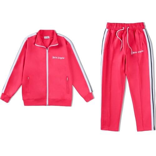 Palm Angels 21SS Logo letters Men Women Fashion Style Lovers Long sleeve pants boyfriend gift Sport Jacket Sportswear Set Blue