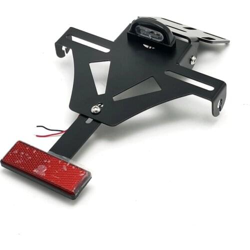 Motorcycle Adjustable LED Taillight Fender Rear Light License Plate Holder Bracket Mount For Harley Honda Yamaha Suzuki Kawasaki