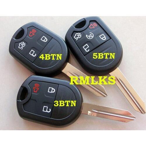 RMLKS NEW 3 4 5 Button Remote Key Shell fit for Edge Explorer Flex Focus Taurus Escape Case Fob Uncut FO38R Blade