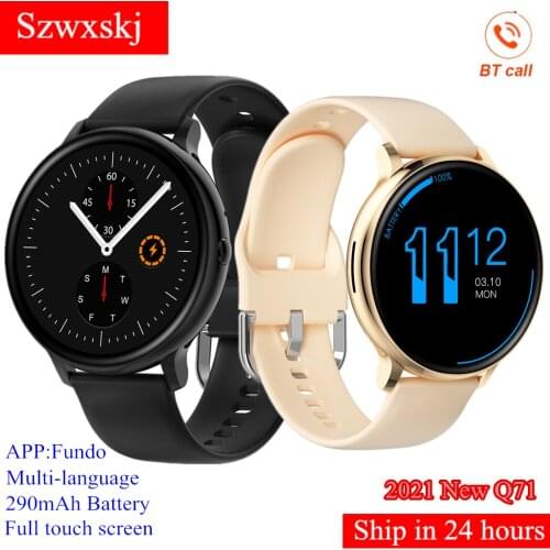 Q71 Smart Watch Bluetooth Call Men Women Sports Health Track Metal Case Watch Clock 1.3 Inch Round Full Touch Screen Smartwatch