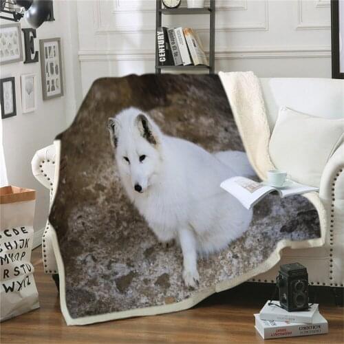 Fox Super Warm Soft Blanket Office Sofa Plush Blanket Bedspreads Quilt Drop Ship