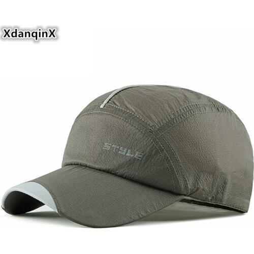 XdanqinX Mens Ultra-thin Breathable Mesh Baseball Cap Adjustable Size Tongue Caps Fashion Womens Brands Sports Hat Fishing Cap