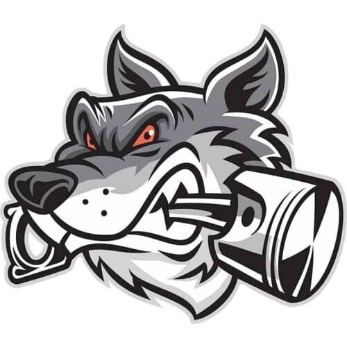 Wolf Bite The Piston Funny Car Stickers Vinyl Anime Car Sticker PVC Waterproof Car Window Body Decorative Stickers Accessories