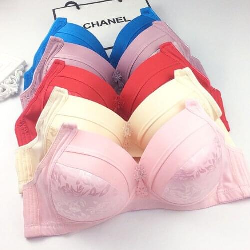 5 Colors Top Mothers Bra Plus Size Thin Cotton Comfort Wire Free Vs Women Push Up Bralette Sexy Lingerie T-Shirt Brassiere C05