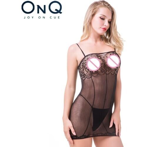 Free Size Woman Lingerie Hot Sexy Lace Transparent Dress Underwear Sleepwear Chemises Porno Lenceria Exotic Apparel