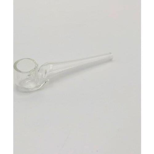 1 Pcs Fashion Transparent Glass Pipes Portable Creative Smoking Pipe Herb Tobacco Pipe Grinder Filter Smoke Cigarette Holder