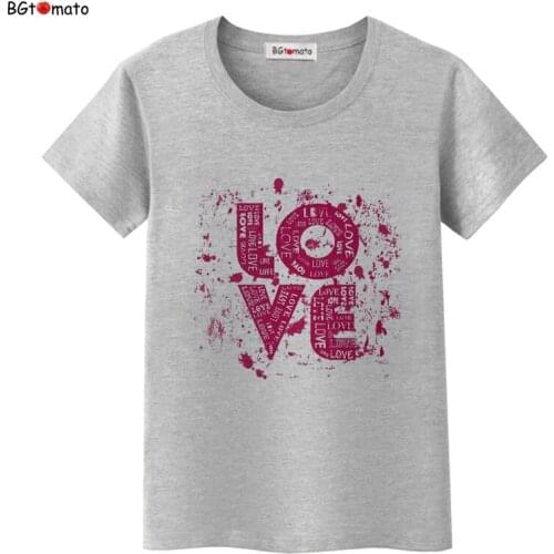 2021 pink love creative t shirt women lovely top tees fashion t-shirt women kawaii clothes brand tshirt new top