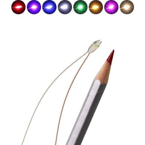 30pcs Micro Wired SMD 0603 LED Light Pre-soldered Micro Litz Wired Leads Resin Cover SMD 0603 LED