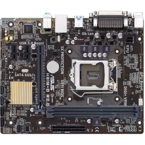 Used,Asus H81M-D R2.0 Desktop Motherboard H81 Socket LGA 1150 i3 i5 i7 DDR3 16G Micro-ATX UEFI BIOS Original motherboard