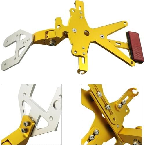 Motorcycel License Plate Holder Fender Eliminator Kit For Yamaha YZF R6 2006 2007 2008 2009 2010 2011 2012 Gold CNC Aluminum