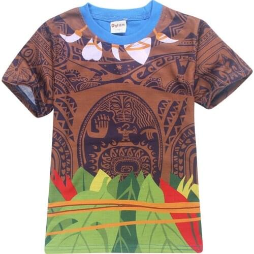 Boys Summer Clothing T-shirts Maui Kids Boys Clothes Cotton Casual T Shirts Childrens Clothing Cartoon Tees 4-10y