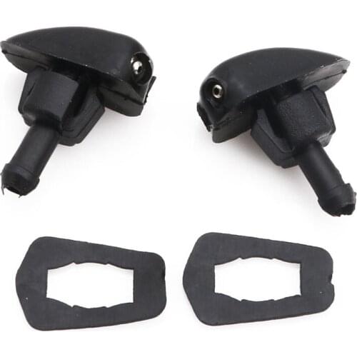 2Pcs Black Plastic Car Auto Window Windshield Washer Spray Sprayer Nozzle New N84F