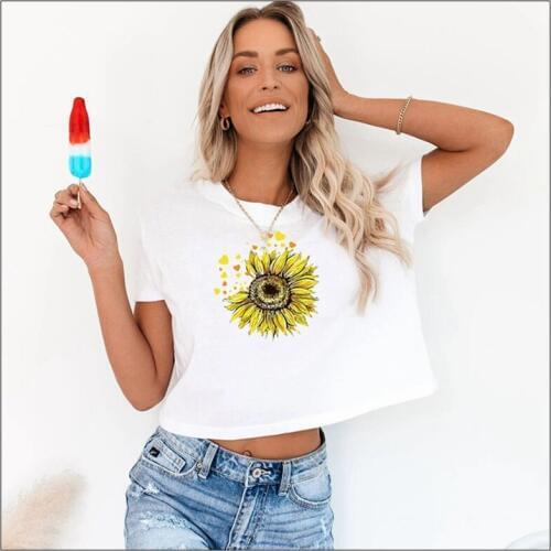 Summer Women White T Shirt Casual Chest Print Tees Tops Short Sleeve Classic Streetwear Tops Female Beach Fashion O Neck T-shirt