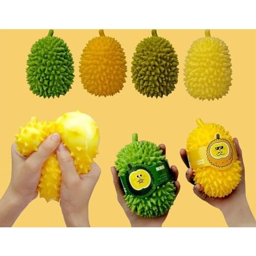 Fidget Toys Decompression Squeeze Durian Ball Anti Stress Vent Balls Realistic Fruit Model Funny Fingertip Sensory Toys Autism