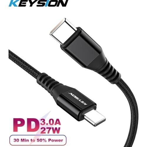 KEYSION PD Cable For iPhone 12 Pro Max 11 XR 8 Plus USB Type C for Lightning Fast Charging Phone Cable For iPad Pro Charger Cord