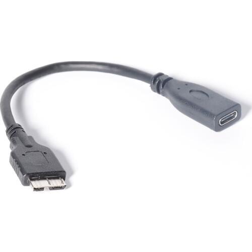 Micro B USB 3.0 Male to USB-C USB 3.1 Type C Female Extension Data Adapter Cable for Macbook Tablet 10cm