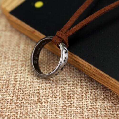 Leather necklace PS4 game Uncharted 4 A Thiefs End Nathan Drake necklaces Cord Chain Long Necklace jewelry men Accessories