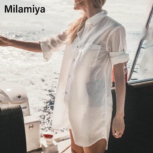 Hot 2021 Cotton Tunics for Beach Women Swimsuit Cover-ups Woman Swimwear Beach Cover up Beachwear Mini Dress Saida de Praia
