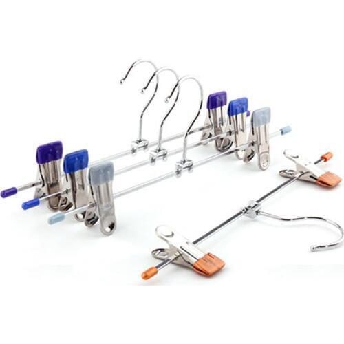 Sainwin 10pcs/lot 30cm metal hanger non-slip trousers clips underwear and socks clip