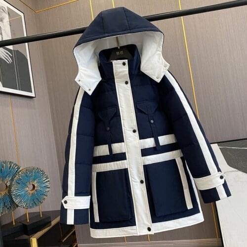Trendy Winter Women Down Jacket 90% White Duck Down Coat Hooded Long Luxury Female Parkas Ladies Thick Warm Feather Outerwear