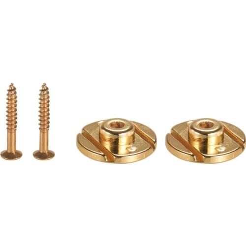 Pack of 2pcs Electric Bass String Retainer Round Shape Bass Guitar Replacement Parts Accessories with Mounting Screws