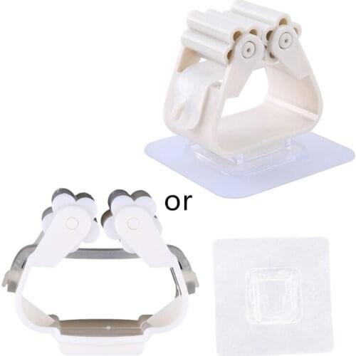 Wall Mounted Mop Clip Brushbroom Holder Organizer Rack Seamless Hook Kitchen Bathroom Storage Self Adhesive Broom Holder