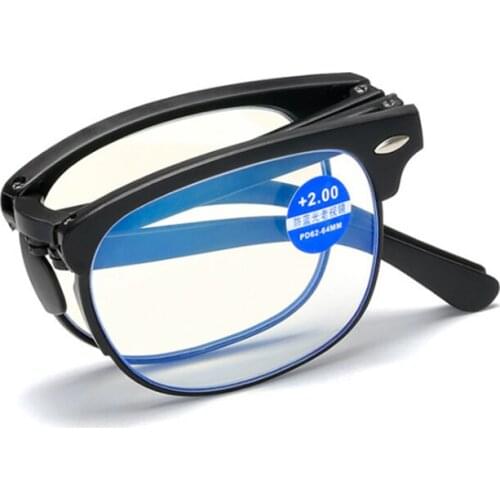 Fold Anti Blue Light Blocking nail Reading Glasses Women Men Square frame Presbyopic Glasses Diopters computer glasses +1.0 1.5