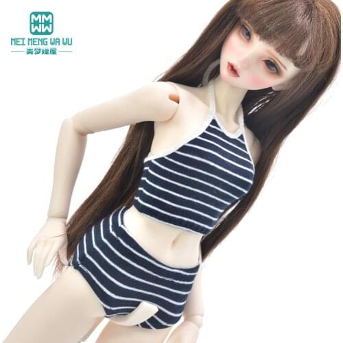 BJD Doll clothes for 58-60CM 1/3 DD SD Doll accessories Three-piece fashion striped underwear