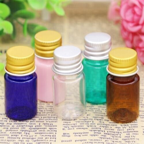5ml Gold Silver Aluminum Cap Bottle Ordinary Plastic Refill Bottle Screw Cap Lotion Bottle Lotion Bottle Plastic Bottle Hot Sale