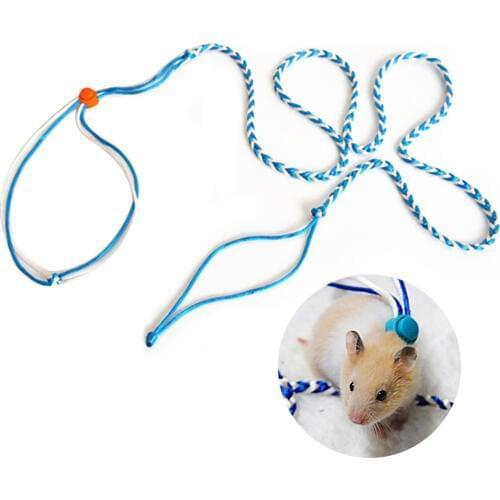 Rabbit Hamster Harness Leashes Outdoor Leads Pet Accessories Pet Leashes Pet Adjustable Leash Collar for Rabbit Squirrel Pet