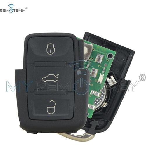 Remtekey 1j0959753n 433 Mhz 3 button for Vw Golf Iv Bora Polo Flip Key Remote Control Id48 car key