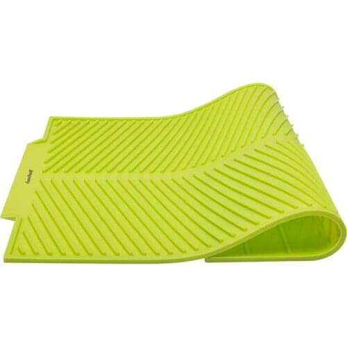 Silicone Dish Drying Drainer Mat Heat Resistant Trivet Dish Draining Mat BPA Free 43cm by 33cm