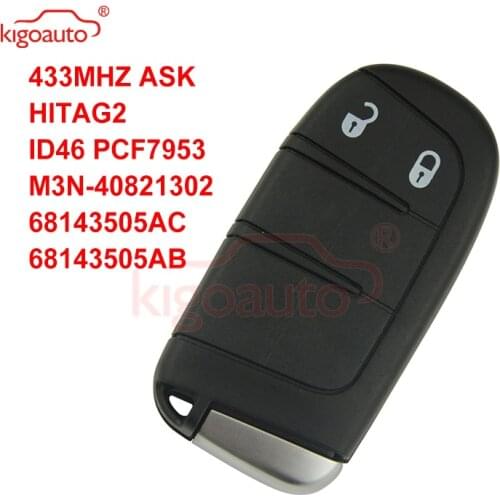 Kigoauto 68143505AC 68143505AB Smart key 2 button 433Mhz for Jeep