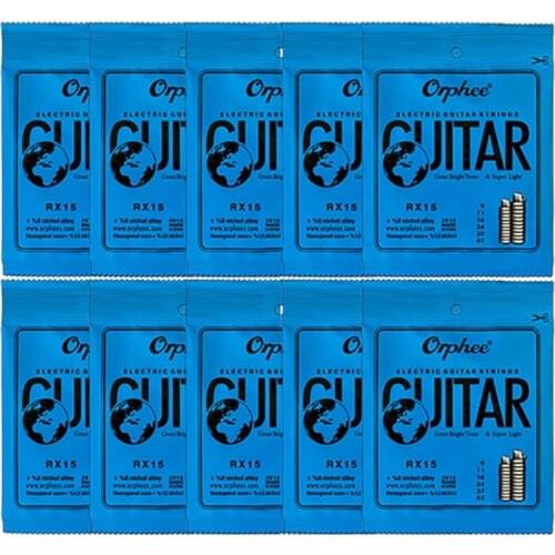 Orphee 10 Set 6Pcs/Set Guitar String RX15 Nickel Alloy String Super Light Electric Guitar Strings