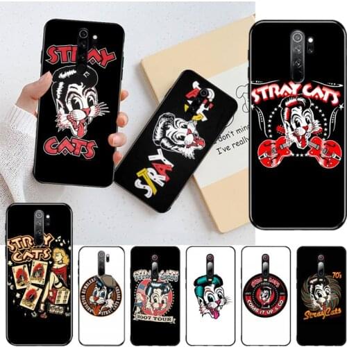 Stray Cats Rockabilly Slim Black TPU Soft Phone Case Cover for Redmi Note 8 8A 8T 7 6 6A 5 5A 4 4X 4A Go Pro