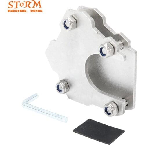 Motorcycle Universal Accessories CNC Kickstand Foot Side Stand Extension Pad Support Plate For KTM Adventure 1290 1090 1190 Adv