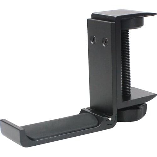 Universal Aluminium Alloy Headphone Holder Headset Bracket Hanger Metal Wall Clamp Hook Foldable Earphone Stand Desktop Mount