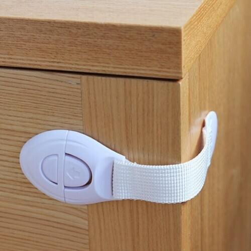 10Pcs Multifunctional Child Kids Safety Door Cabinet Drawer Ribbon Refrigerator Lock Baby Infant Wardrobe Lock Safety Protect