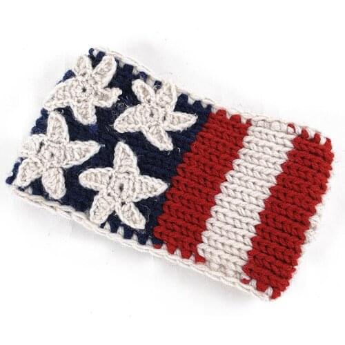 120pcs/lot winter new fashion flower and striped knitted headband/knit hairbands