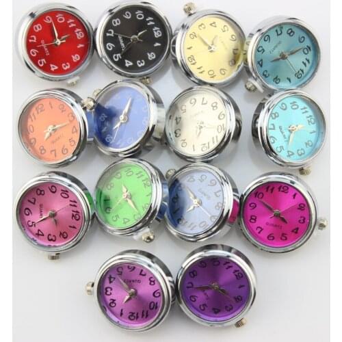18mm Watch Snap Button Mix Colors Alloy Snap Button Charms For Snap Button Jewelery Mix 10pcs